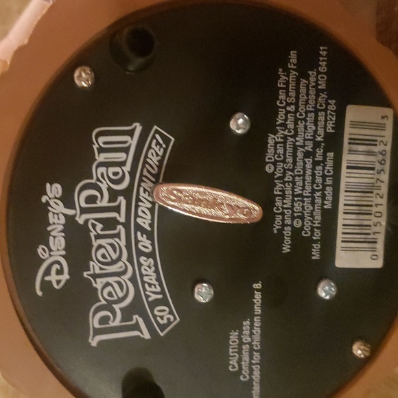 Disney Music Snow Globe Peter Pan Fly To Neverland Music Disneyana Tinkerbell 50 - Picture 3 of 3